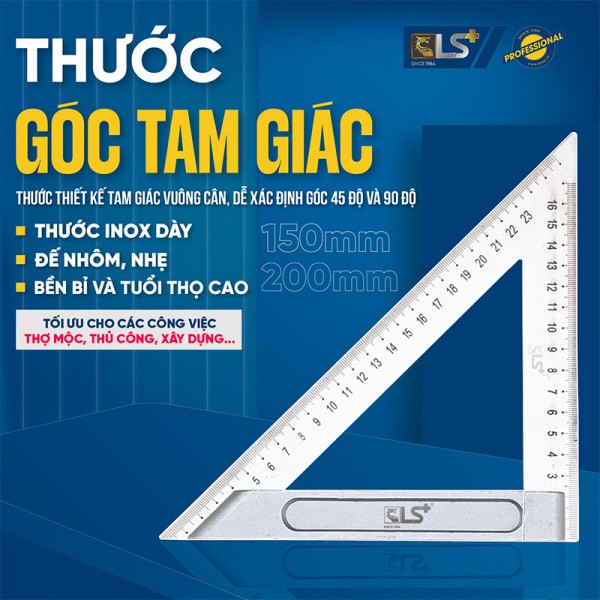 Thước góc tam giác LS+ 