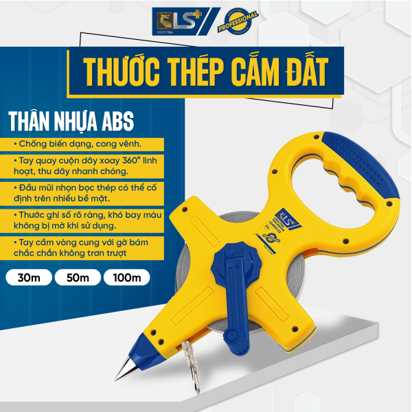 Thước thép cắm đất LS+