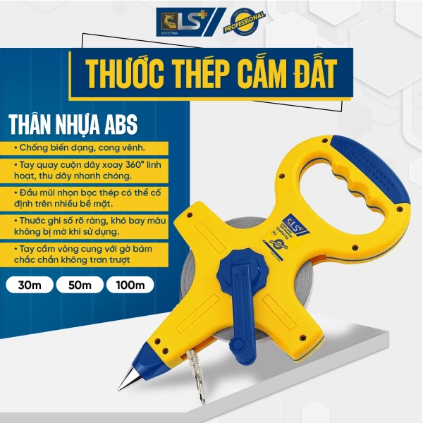 Thước Thép Cắm Đất 100m