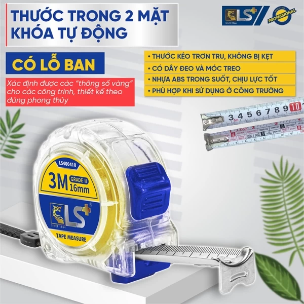 Thước Trong 2 Mặt 3m16