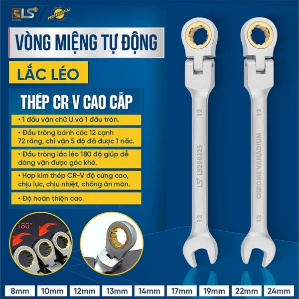 LS+ Ratcheting Combination Wrench 