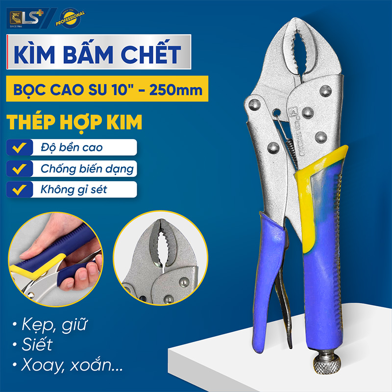 Kìm Bấm Chết Bọc Cao Su 10" - 250mm LS+