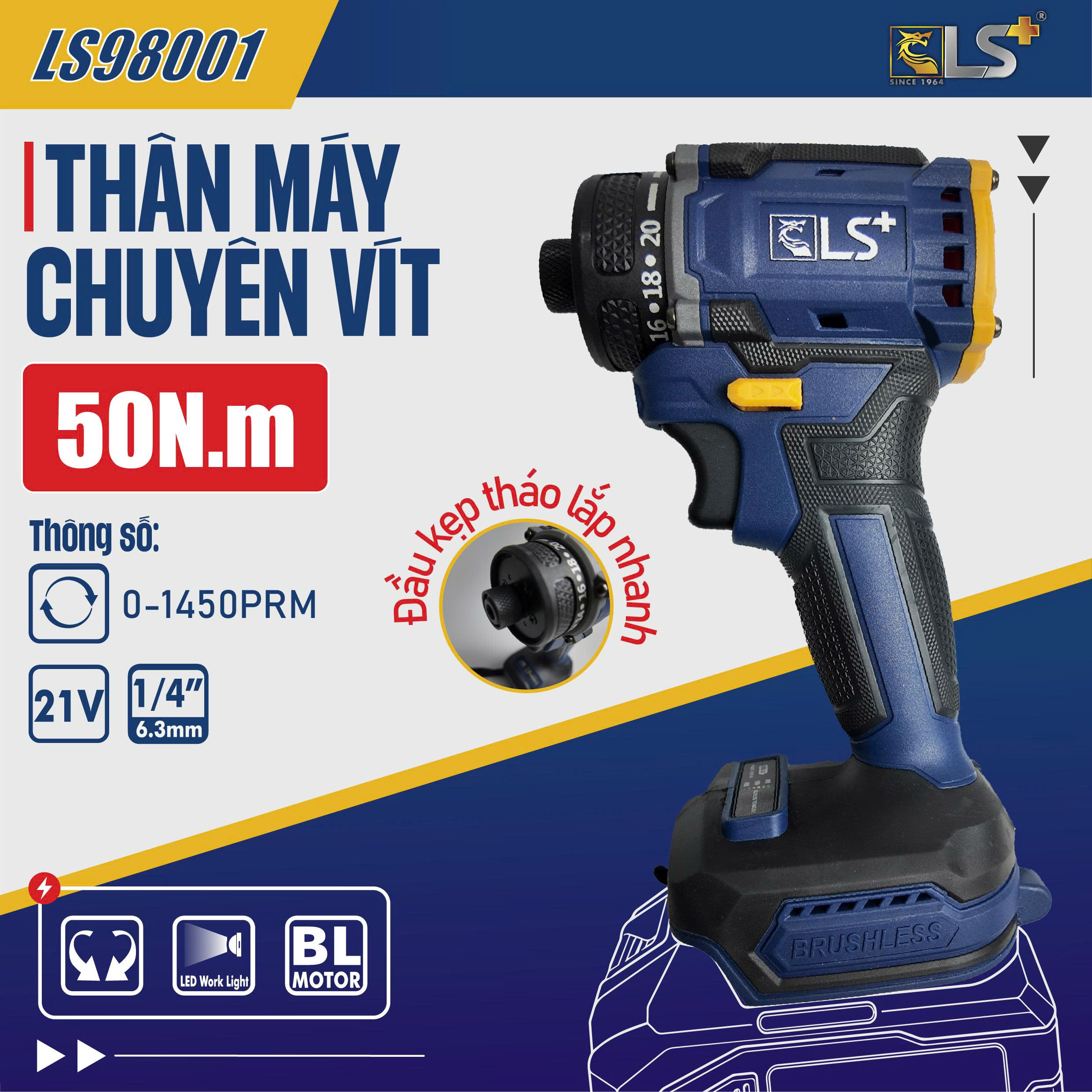 Thân máy pin LS+ 21V