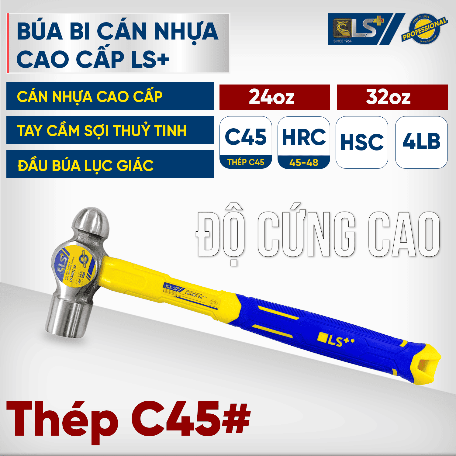 Búa bi cán nhựa cao cấp LS+