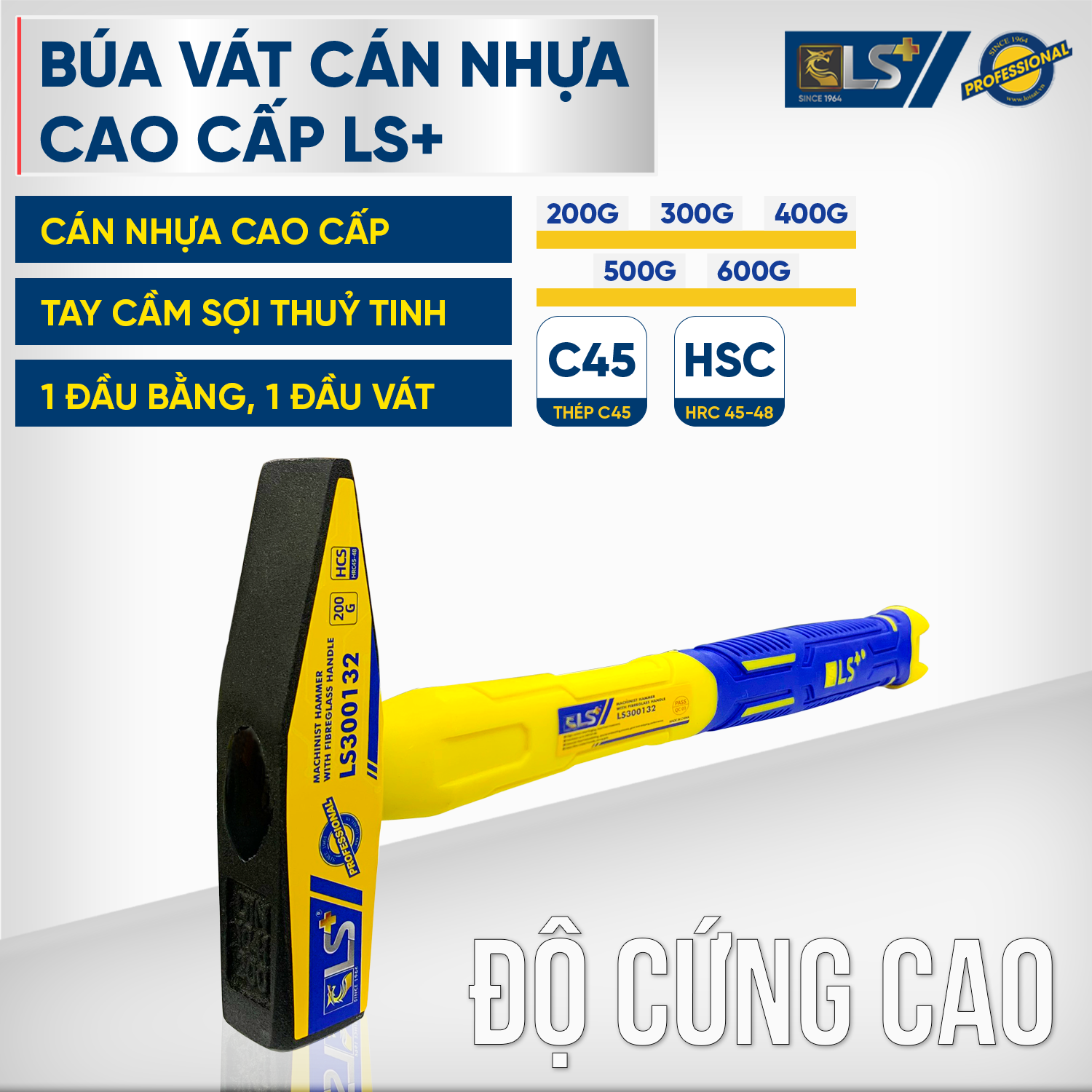 Búa vát cán nhựa cao cấp LS+