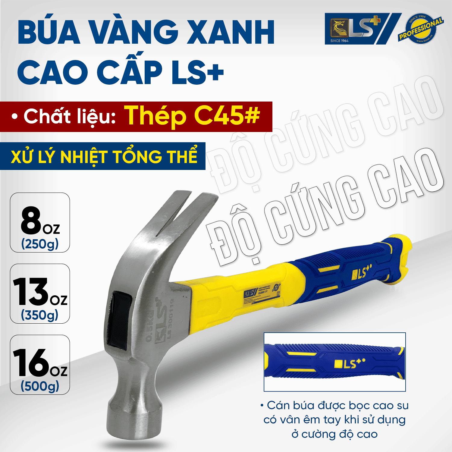 Búa xanh - vàng cao cấp LS+ 