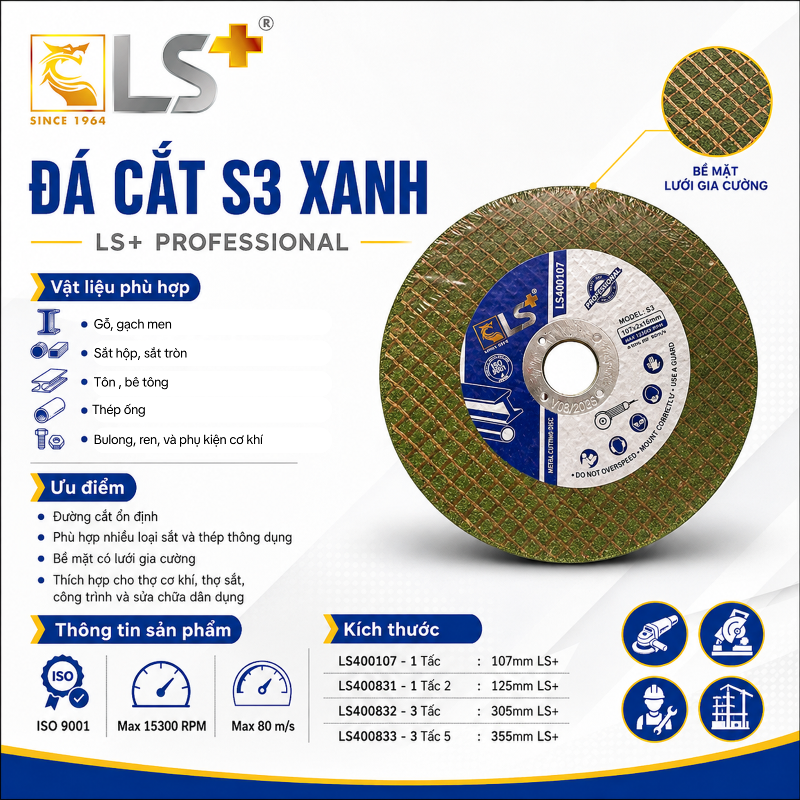 Đá cắt xanh S3