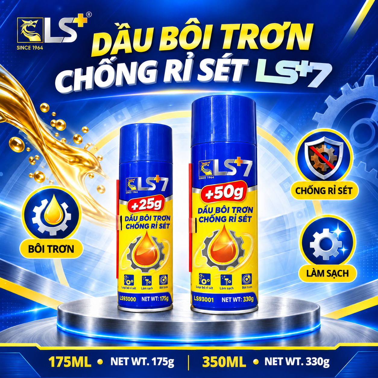 Dầu bôi trơn chống rỉ sét LS+7