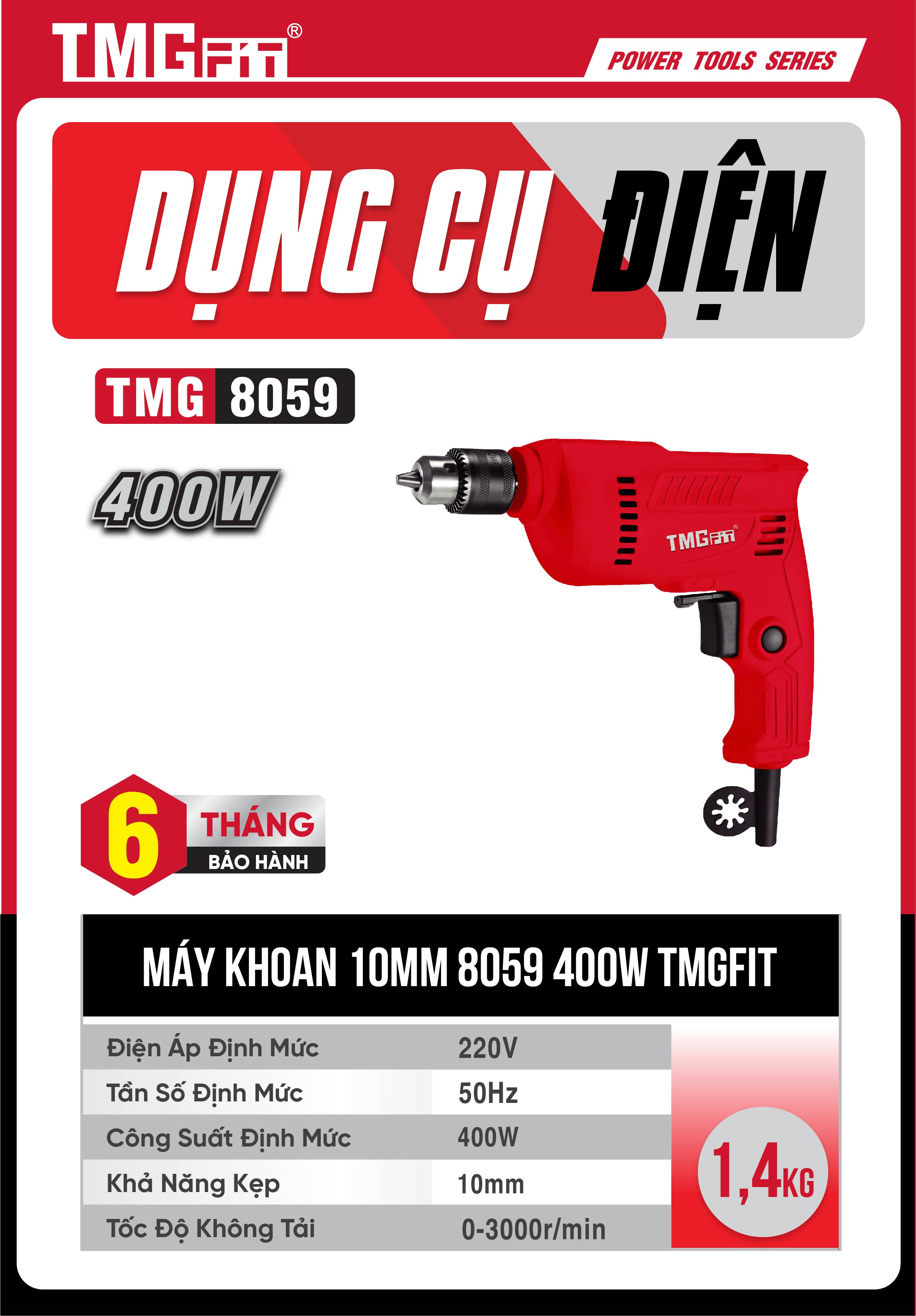 Máy Khoan Sắt 10mm 400W 8059