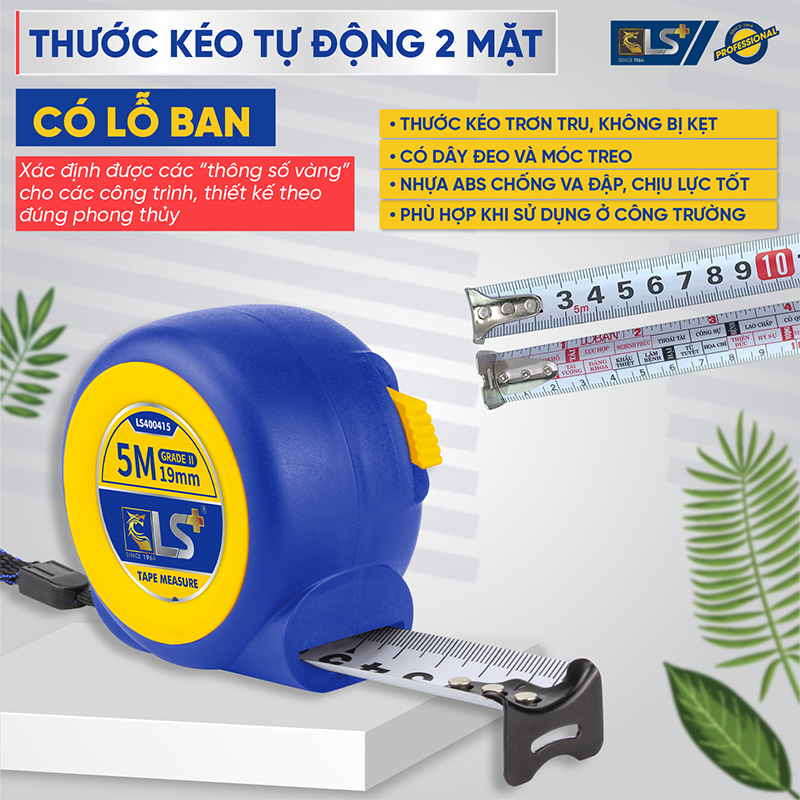 Thước Kéo Tự Động 2 Mặt LS+