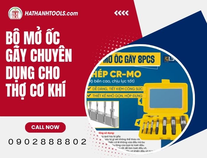 Bộ mở ốc gãy chuyên dụng cho thợ cơ khí – Khắc tinh của những bu lông ngoan cố