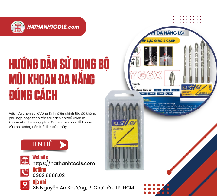 Hướng dẫn sử dụng bộ mũi khoan đa năng đúng cách