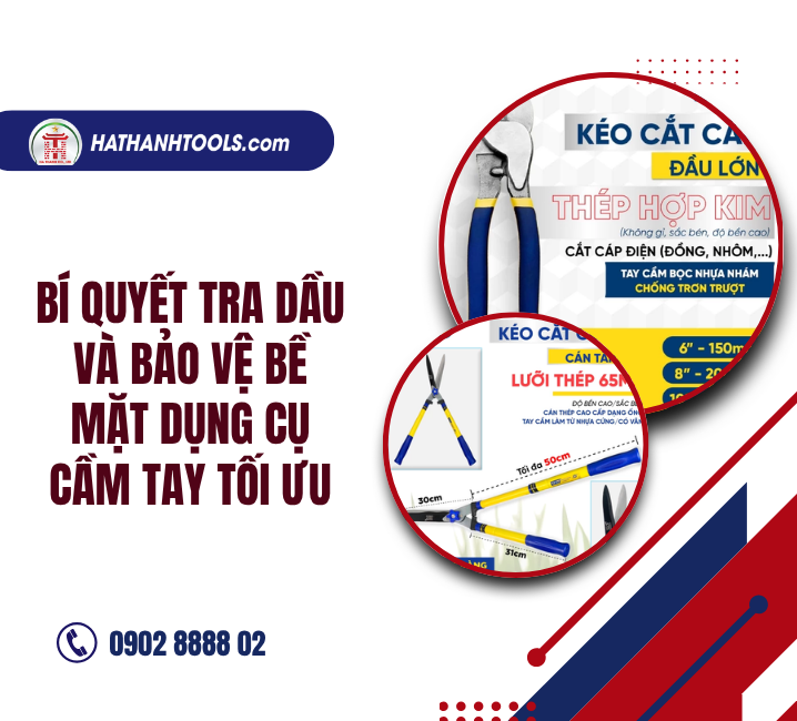 Bí quyết tra dầu và bảo vệ bề mặt dụng cụ cầm tay tối ưu