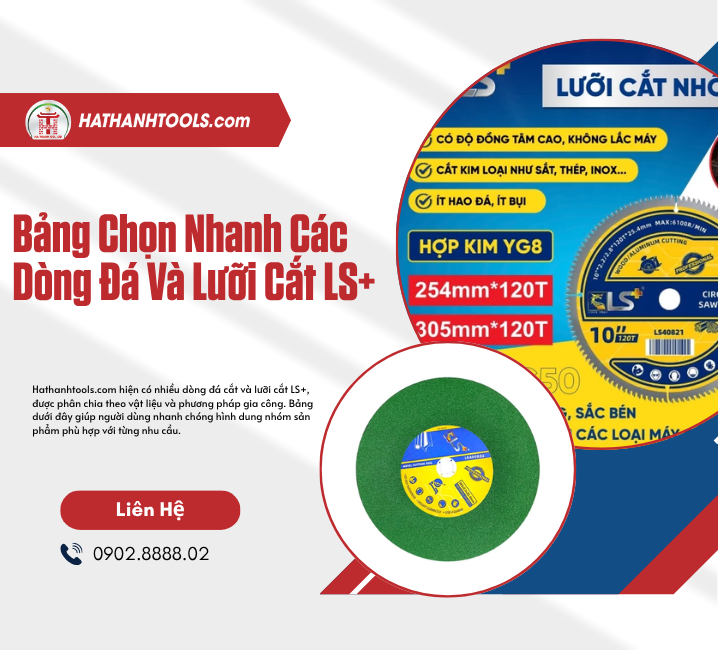 Bảng Chọn Nhanh Các Dòng Đá Và Lưỡi Cắt LS+