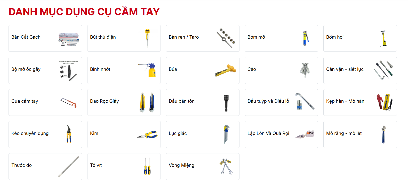 What are Hand Tools? Classification and Applications in Daily Life and Industry