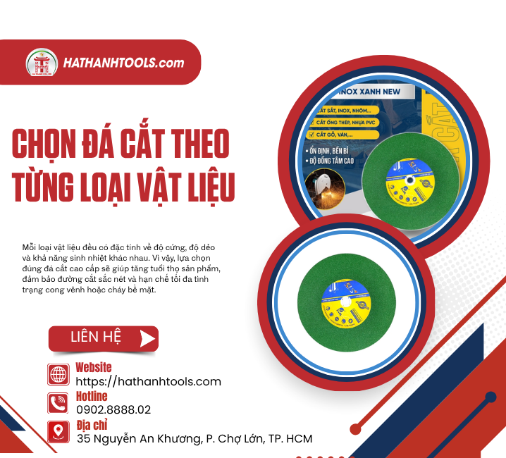 Chọn Đá Cắt Theo Từng Loại Vật Liệu