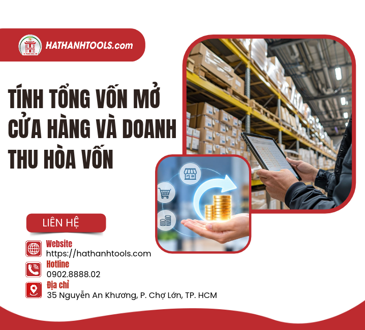 Tính tổng vốn mở cửa hàng và doanh thu hòa vốn