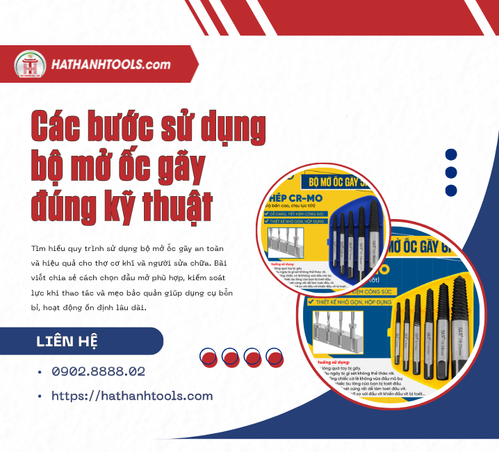 Các bước sử dụng bộ mở ốc gãy đúng kỹ thuật