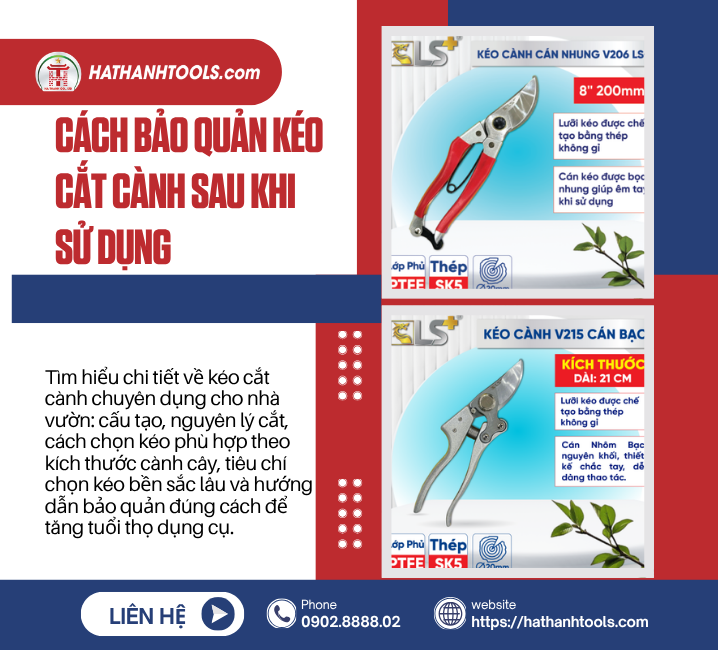 Cách bảo quản kéo cắt cành sau khi sử dụng