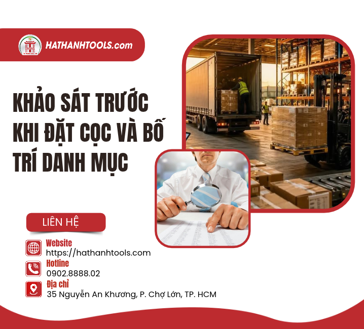 Khảo sát trước khi đặt cọc và bố trí danh mục