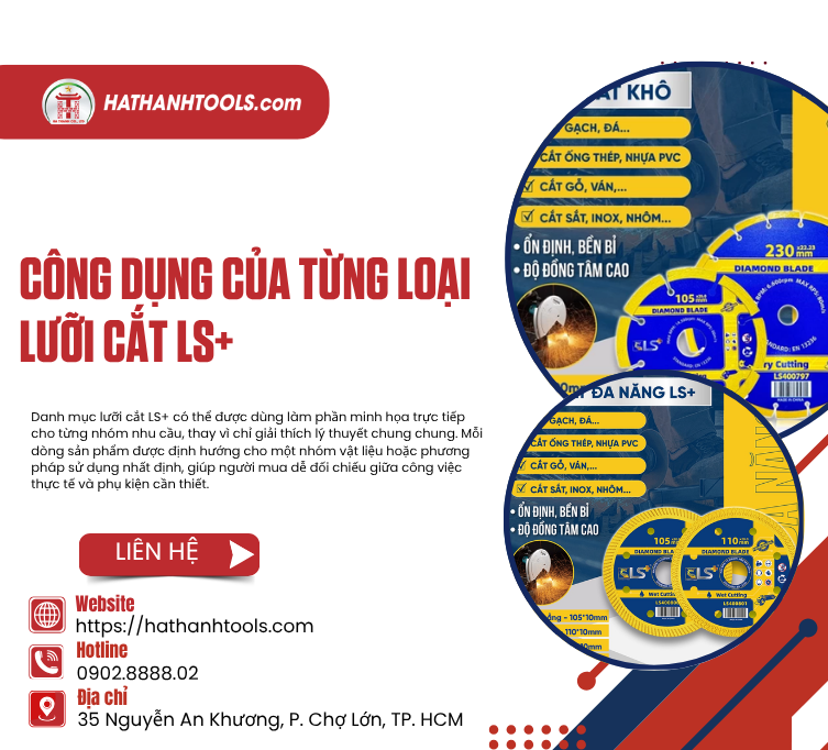 Công Dụng Của Từng Loại Lưỡi Cắt LS+