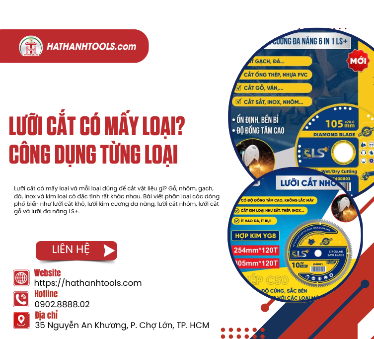Lưỡi Cắt Có Mấy Loại? Công Dụng Từng Loại