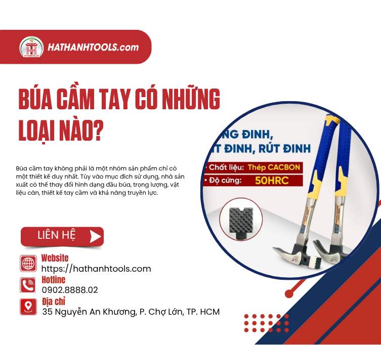 Búa cầm tay có những loại nào?
