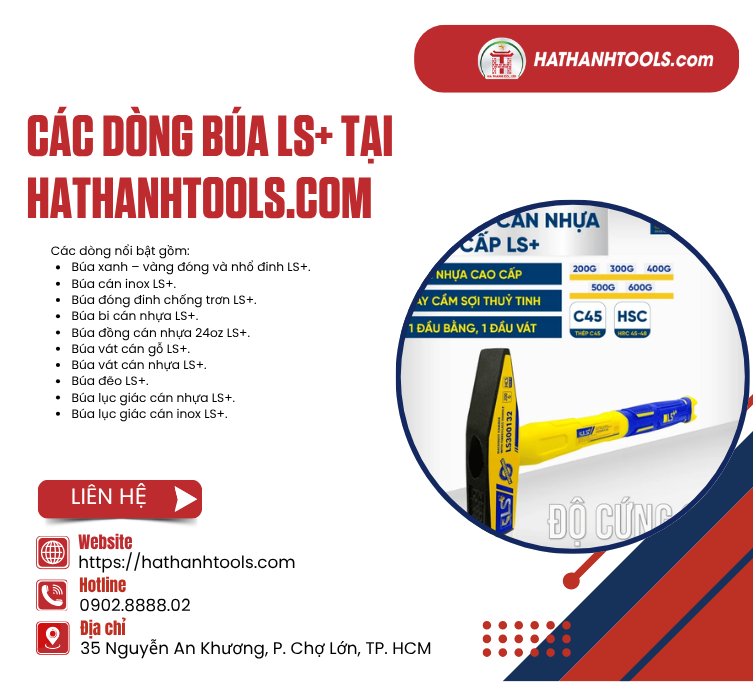Các dòng búa LS+ tại hathanhtools.com