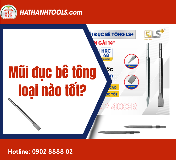 Mũi Đục Bê Tông Loại NàoTốt Nhất Cho Công Trình Xây Dựng Hiện Đại?