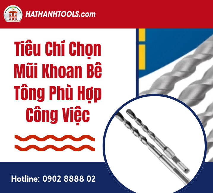 Tiêu Chí Chọn Mũi Khoan Bê Tông Phù Hợp Công Việc