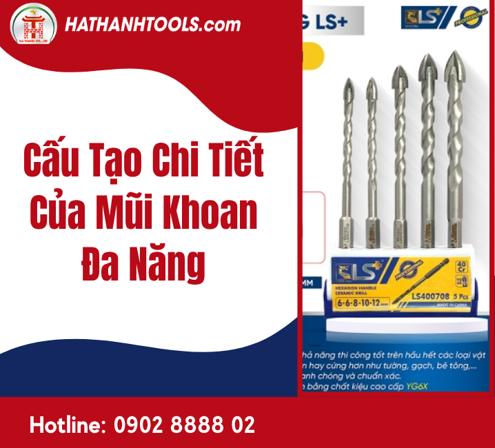 Cấu Tạo Chi Tiết Của Mũi Khoan Đa Năng