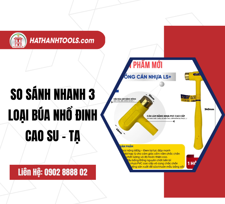 Quick Comparison of 3 Hammer Types: Claw – Rubber – Sledge
