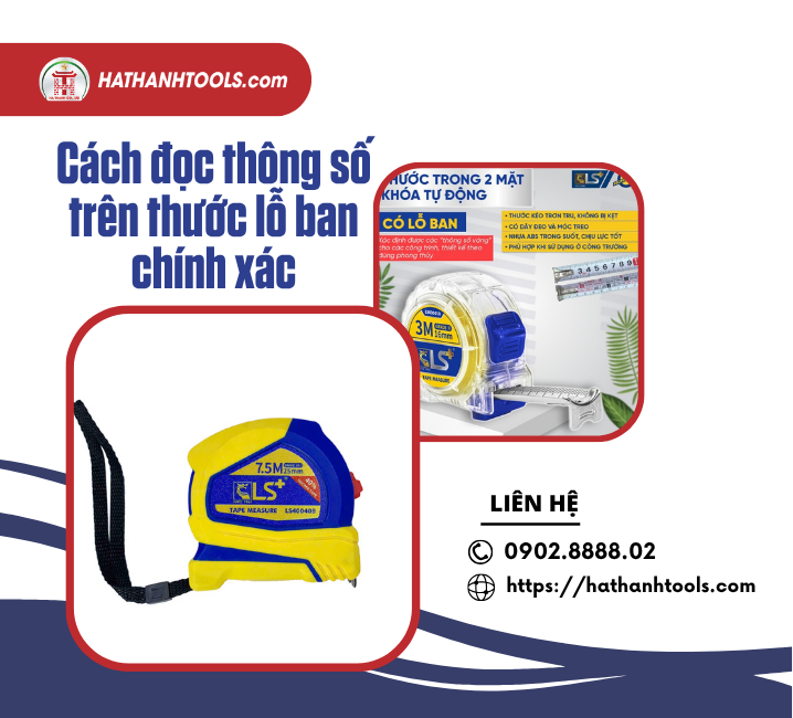 Cách đọc thông số trên thước lỗ ban chính xác
