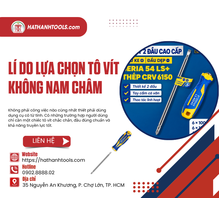 Lí do lựa chọn tô vít không nam châm