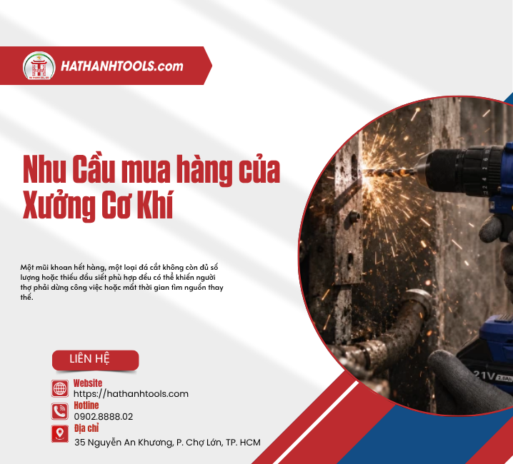 Nhu Cầu mua hàng của Xưởng Cơ Khí