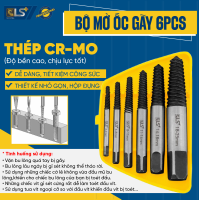 Bộ mở ốc gãy 6pcs LS+