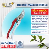 Kéo cắt cành trắng đỏ LS+