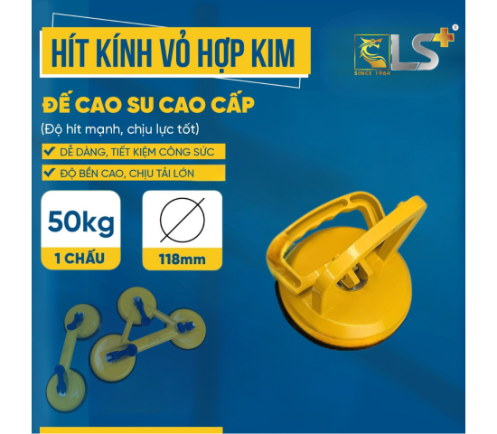 Hít kính vỏ hợp kim 1 chấu LS+