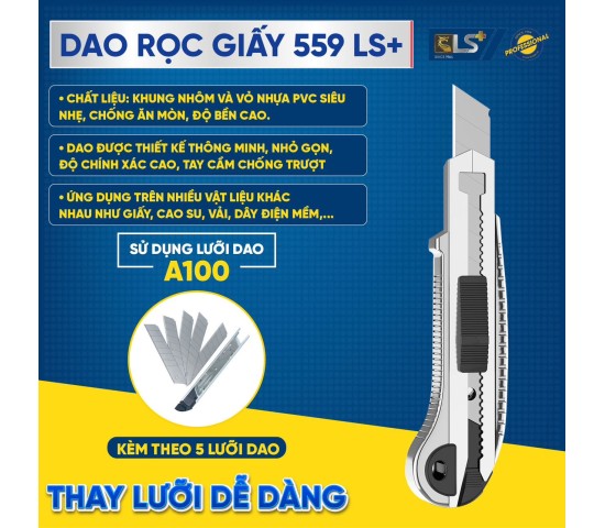 Dao rọc giấy inox 559 LS+