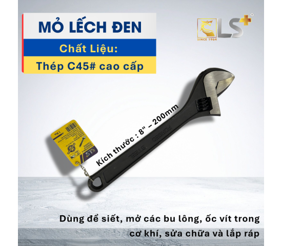 Mỏ lết đen cao cấp LS+