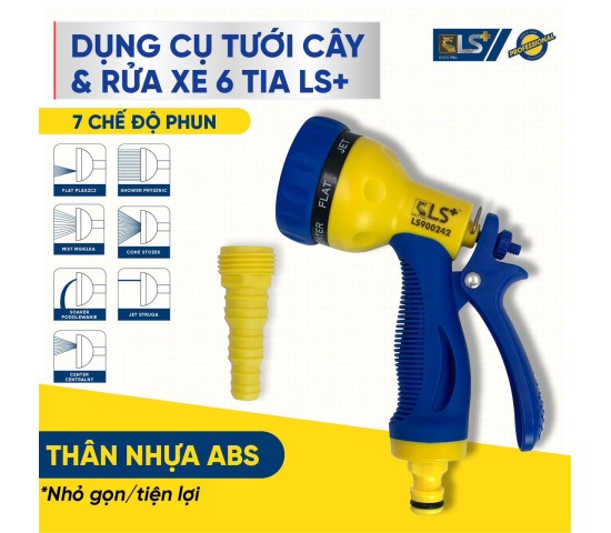 Dụng cụ tưới cây & rửa xe 6 tia LS+