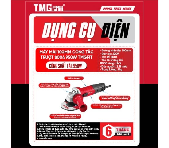 Máy mài 100mm công tắc trượt 950 W 8004
