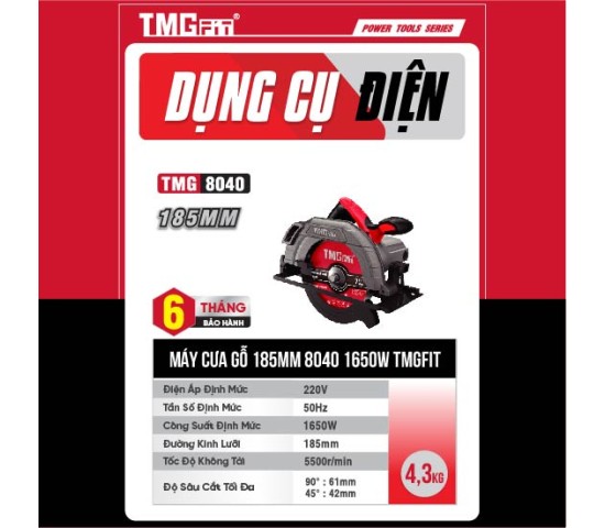 Máy cưa gỗ 185mm 1650W 8040