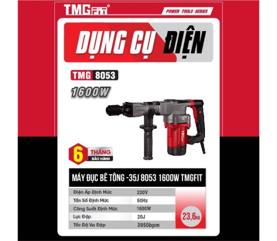 Máy đục bê tông 17mm 1600W 8053