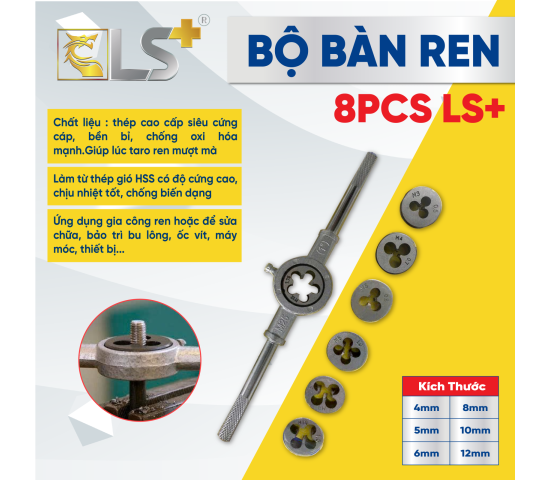Bộ bàn ren 8pcs LS+ 