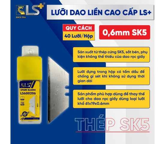 Lưỡi dao liền cao cấp 0.6 SK5 LS+