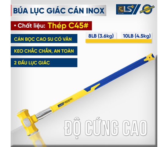 Búa lục giác cán inox LS+
