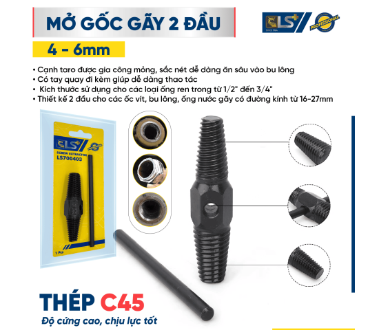 Bộ mở ốc gãy 2 đầu LS+