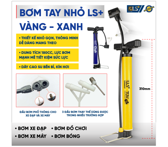 Bơm tay nhỏ vàng LS+ 