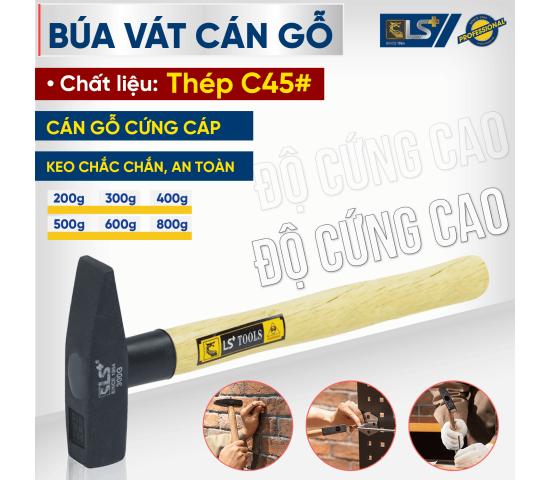 BÚA VÁT CÁN GỖ LS+ 600g